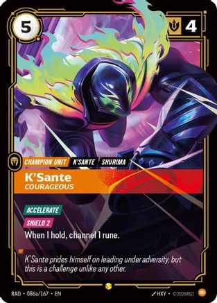 Image of K'Sante, Courageous (Alternate Art) (086a/167) - Radiance Foil