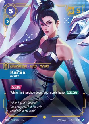 Image of Kai'Sa, Rebel (K/DA Special Art Card) (SP4/005) - Radiance Foil