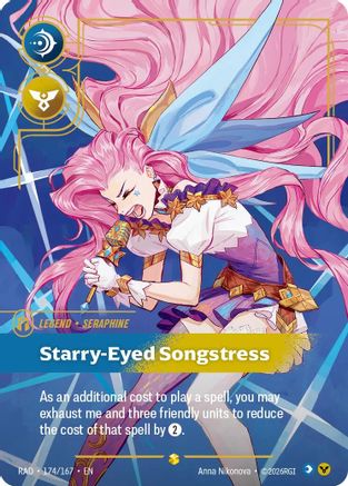 Image of Seraphine, Starry-Eyed Songstress (Overnumbered) (174/167) - Radiance Foil