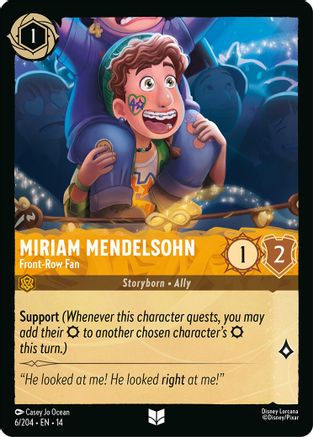 Image of Miriam Mendelsohn - Front-Row Fan (6/204) - Hyperia City Cold Foil