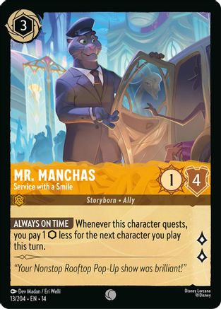 Image of Mr. Manchas - Service with a Smile (13/204) - Hyperia City Cold Foil