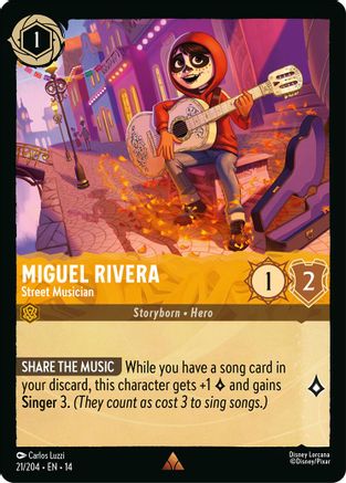 Image of Miguel Rivera - Street Musician (21/204) - Hyperia City Cold Foil