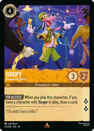Image of Goofy - Knows the Band (22/204) - Hyperia City Cold Foil