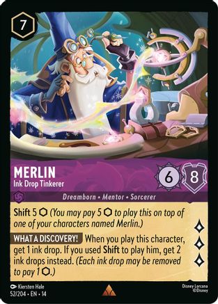 Image of Merlin - Ink Drop Tinkerer (52/204) - Hyperia City Cold Foil