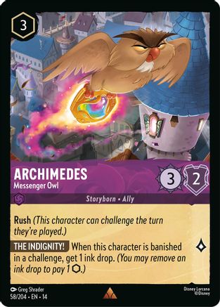 Image of Archimedes - Messenger Owl (58/204) - Hyperia City Cold Foil
