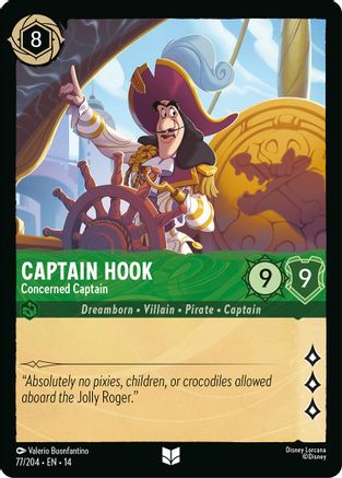 Image of Captain Hook - Concerned Captain (77/204) - Hyperia City