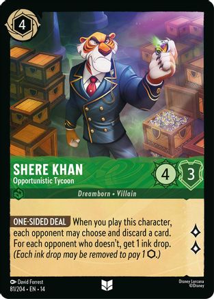 Image of Shere Khan - Opportunistic Tycoon (81/204) - Hyperia City Cold Foil
