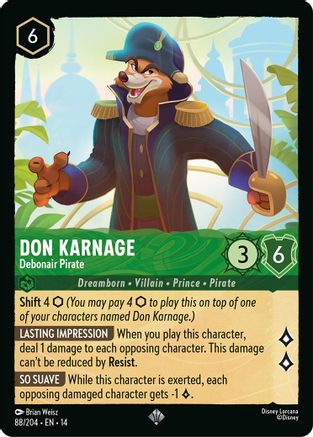 Image of Don Karnage - Debonair Pirate (88/204) - Hyperia City Cold Foil
