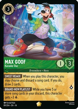 Image of Max Goof - Karaoke Star (89/204) - Hyperia City Cold Foil