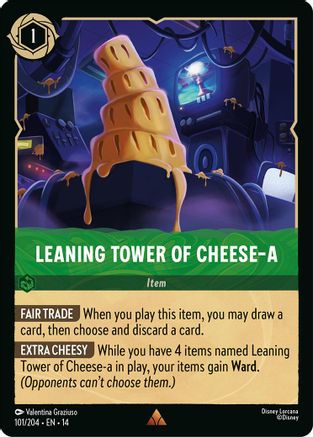 Image of Leaning Tower of Cheese-a (101/204) - Hyperia City Cold Foil