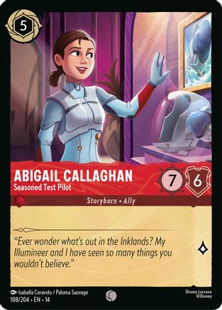 Image of Abigail Callaghan - Seasoned Test Pilot (108/204) - Hyperia City Cold Foil