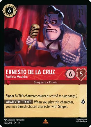 Image of Ernesto de la Cruz - Ruthless Musician (120/204) - Hyperia City Cold Foil