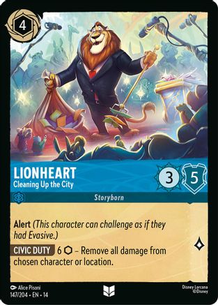 Image of Lionheart - Cleaning Up the City (147/204) - Hyperia City Cold Foil