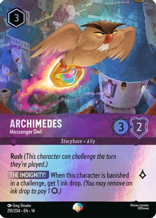 Image of Archimedes - Messenger Owl (Epic) (210/204) - Hyperia City Holofoil
