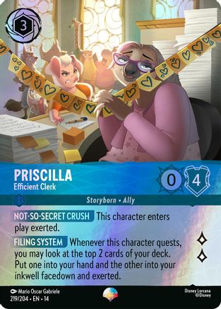 Image of Priscilla - Efficient Clerk (Epic) (219/204) - Hyperia City Holofoil