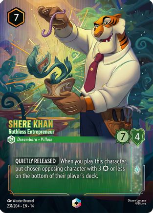 Image of Shere Khan - Ruthless Entrepreneur (Enchanted) (231/204) - Hyperia City Holofoil