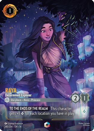 Image of Raya - Determined Explorer (Enchanted) (240/204) - Hyperia City Holofoil