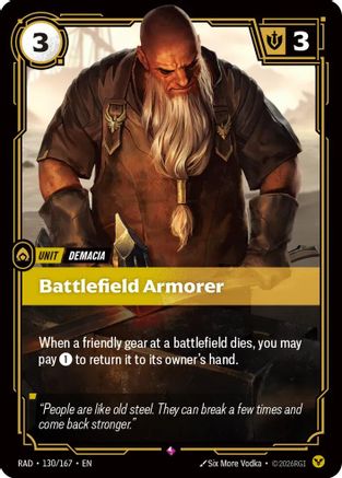 Image of Battlefield Armorer (130/167) - Radiance Foil
