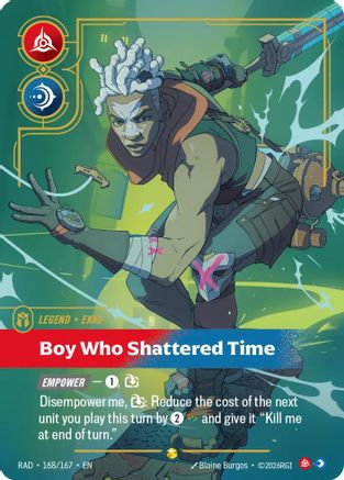 Image of Ekko, Boy Who Shattered Time (Overnumbered) (168/167) - Radiance Foil
