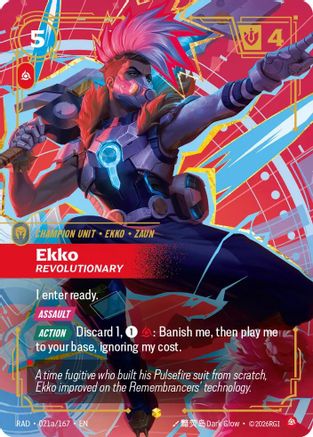 Image of Ekko, Revolutionary (Alternate Art) (021a/167) - Radiance Foil