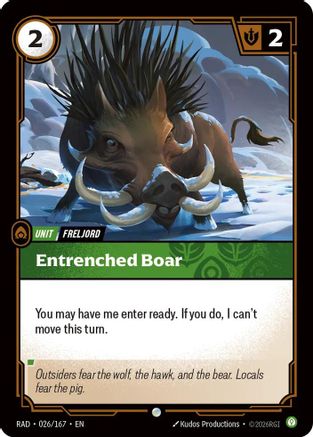 Image of Entrenched Boar (026/167) - Radiance