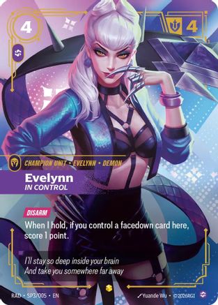 Image of Evelynn, In Control (K/DA Special Art Card) (SP3/005) - Radiance Foil