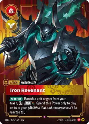 Image of Mordekaiser, Iron Revenant (143/167) - Radiance Foil