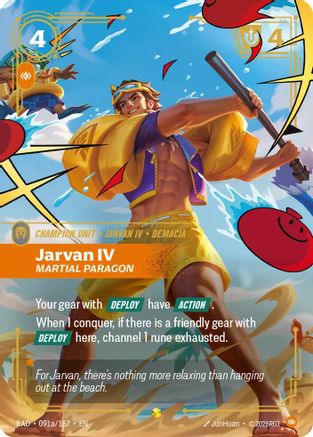 Image of Jarvan IV, Martial Paragon (Alternate Art) (091a/167) - Radiance Foil
