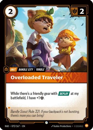 Image of Overloaded Traveler (072/167) - Radiance
