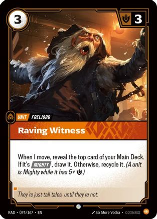 Image of Raving Witness (074/167) - Radiance Foil