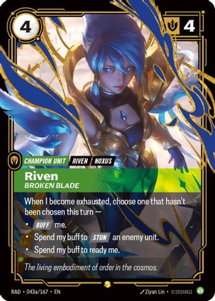 Image of Riven, Broken Blade (Alternate Art) (043a/167) - Radiance Foil