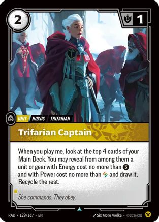 Image of Trifarian Captain (129/167) - Radiance Foil