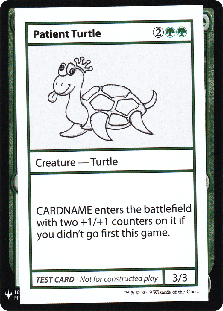 Image of Patient Turtle (CMB1-082) - Mystery Booster Playtest Cards 2019