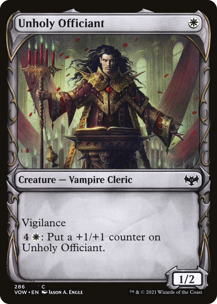 Image of Unholy Officiant (Showcase) (VOW-286) - Innistrad: Crimson Vow: (Showcase) Foil