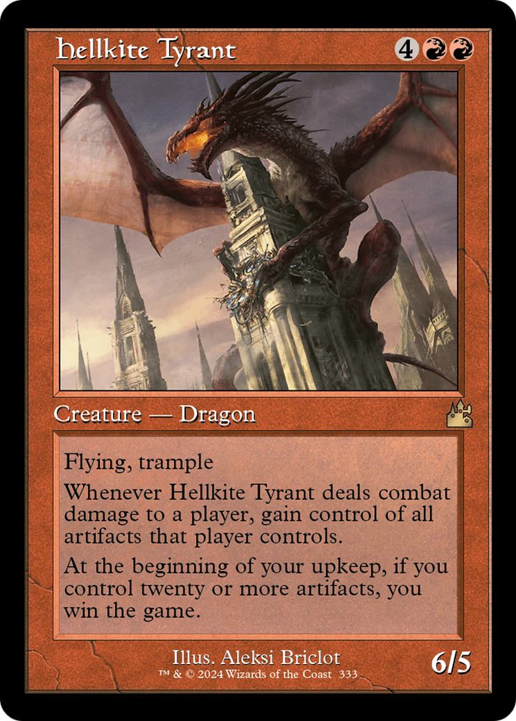 Image of Hellkite Tyrant (Retro Frame) (RVR-333) - Ravnica Remastered Foil