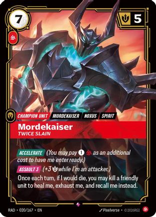 Image of Mordekaiser, Twice Slain (020/167) - Radiance Foil