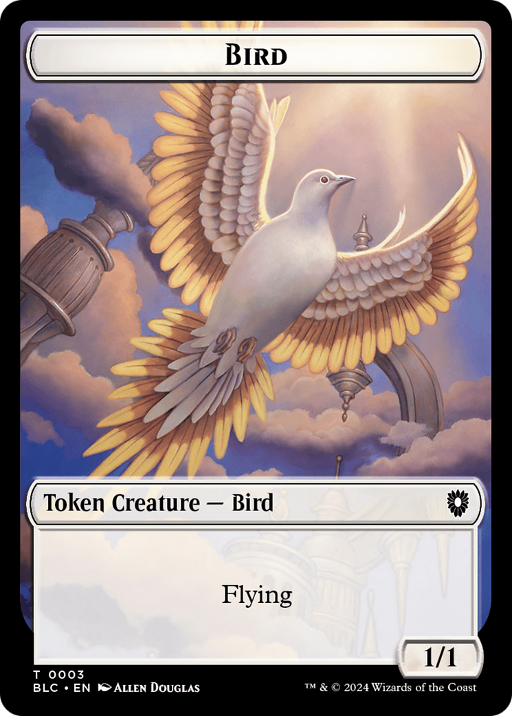 Image of Bird (TBLC-003) - Bloomburrow Commander Tokens Foil