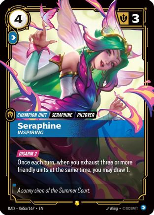 Image of Seraphine, Inspiring (Alternate Art) (065a/167) - Radiance Foil
