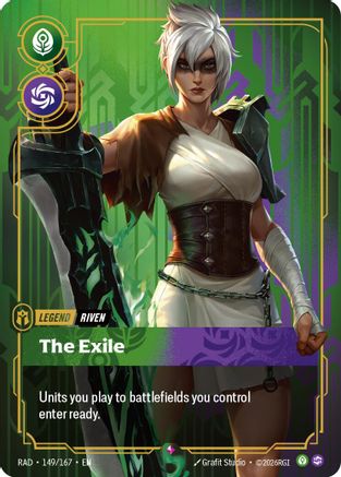 Image of Riven, The Exile (149/167) - Radiance Foil