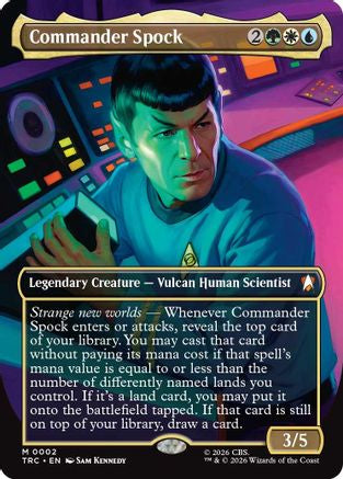 Image of Commander Spock (Borderless) (TRC-002) - Commander: Star Trek Foil