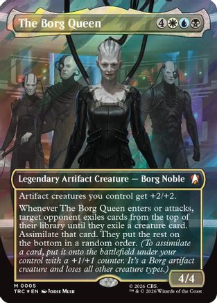 Image of The Borg Queen (Borderless) (Surge Foil) (TRC-005) - Commander: Star Trek Foil