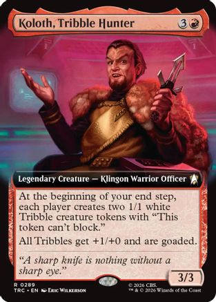 Image of Koloth, Tribble Hunter (Extended Art) (TRC-289) - Commander: Star Trek