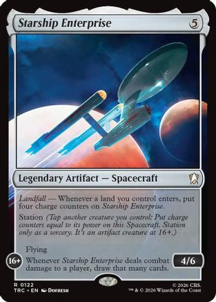 Image of Starship Enterprise (Surge Foil) (TRC-122) - Commander: Star Trek Foil