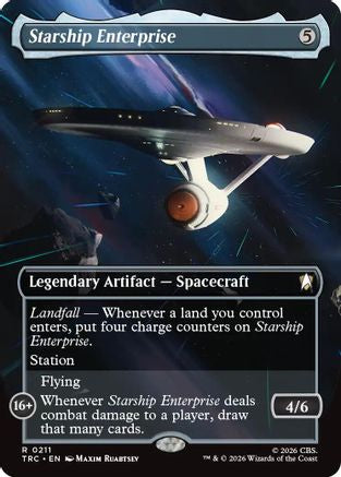 Image of Starship Enterprise (Borderless) (TRC-211) - Commander: Star Trek