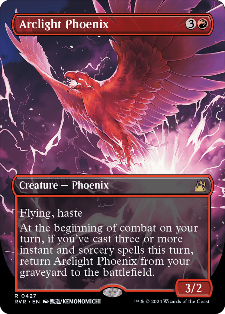 Image of Arclight Phoenix (Anime Borderless) (RVR-427) - Ravnica Remastered (Borderless) Foil