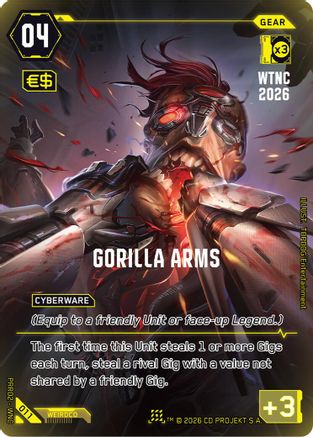 Image of Gorilla Arms (Pre-release) (011) - Set 1 Promos Foil