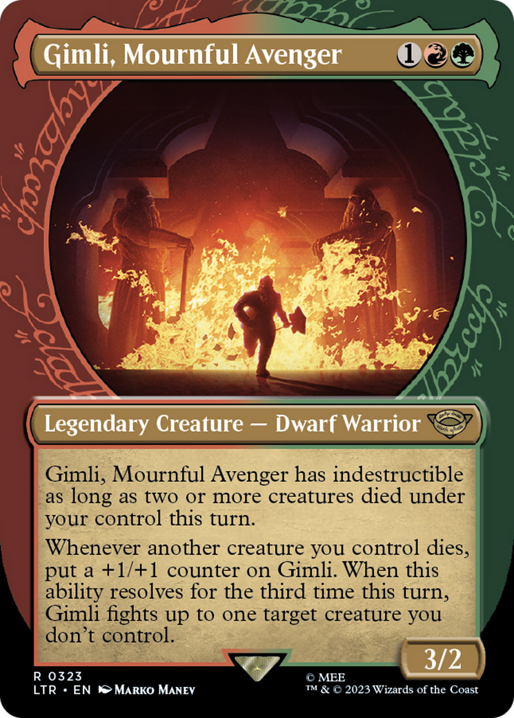 Image of Gimli, Mournful Avenger (Showcase) (LTR-323) - The Lord of the Rings: Tales of Middle-earth: (Showcase) (Borderless)