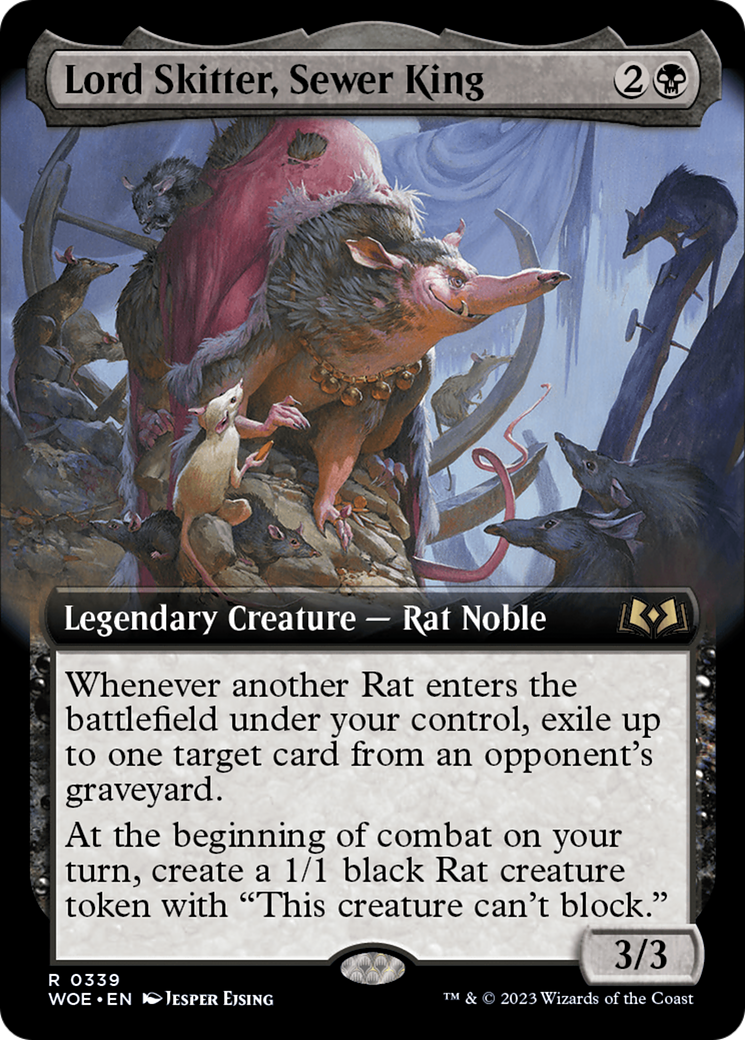 Image of Lord Skitter, Sewer King (Extended Art) (WOE-339) - Wilds of Eldraine: (Extended Art) Foil