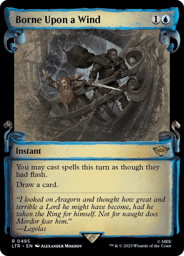 Image of Borne Upon a Wind (Showcase Scrolls) (LTR-495) - The Lord of the Rings: Tales of Middle-earth: (Showcase) Foil