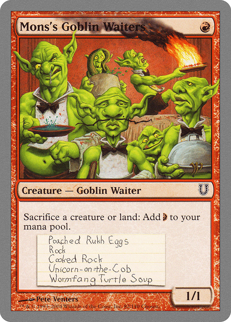 Image of Mons's Goblin Waiters (UNH-082) - Unhinged